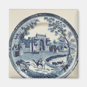 Spode blue and white plate, c.1815 magnet