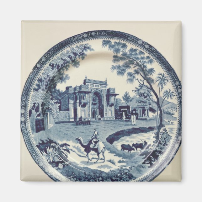 Spode blue and white plate, c.1815 magnet (Front)