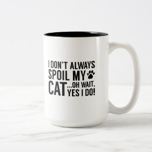 Spoil My Cat Two-Tone Coffee Mug