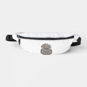 Spoiled American Bully Vintage Engraving Design_1 Bum Bags