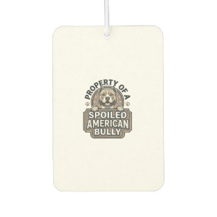 Spoiled American Bully Vintage Engraving Design_1 Car Air Freshener
