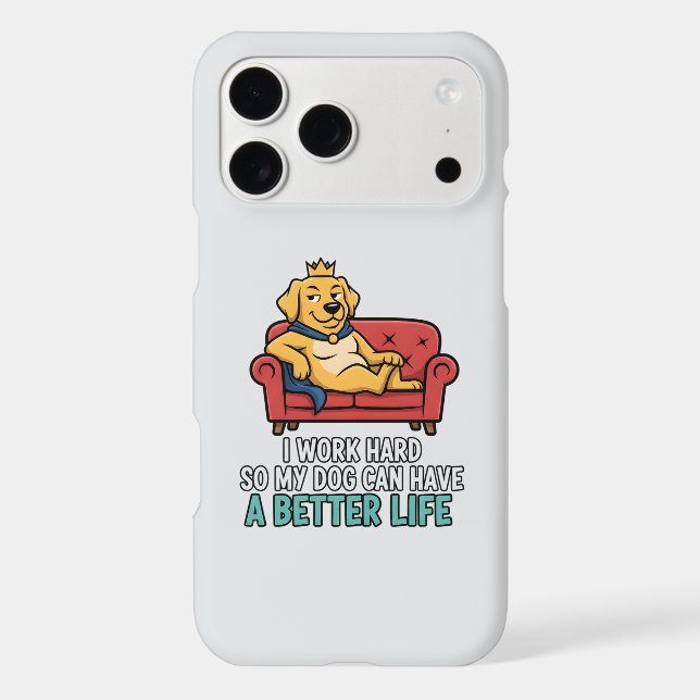 Spoiled Dog King Funny Quote Illustration (Back)