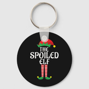 Spoiled Elf Christmas Theme Holiday Family Matchin Key Ring