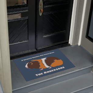 Spoiled Guinea Pig Personalized  Doormat