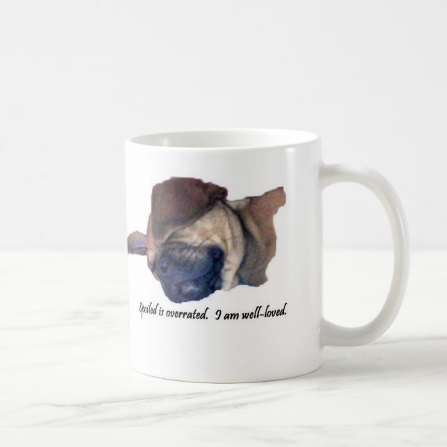 Spoiled Overrated Puggle Mug (Right)