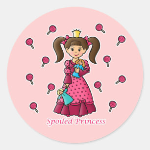 Spoiled Princess Classic Round Sticker