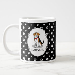 Spoiled Rotten Beagle (tri colour 3) Dog Funny Large Coffee Mug