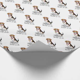 Spoiled Rotten Beagle (tri colour 3) Dog Funny Wrapping Paper