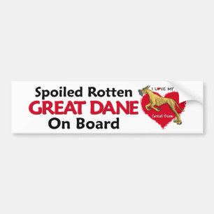 Spoiled Rotten Blrindle Dane Bumper Sticker