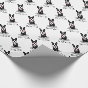 Spoiled Rotten Boston Terrier Dog (black) Cute Wrapping Paper