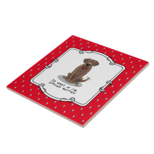 Spoiled Rotten Chocolate Lab Labrador Retriever Ceramic Tile