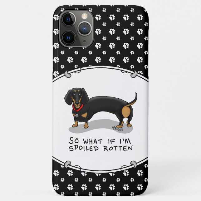 Spoiled Rotten Dachshund Dog (S black & tan) Cute Case-Mate iPhone Case (Back)