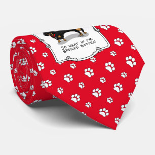 Spoiled Rotten Dachshund (S black & tan) Cute dog Tie