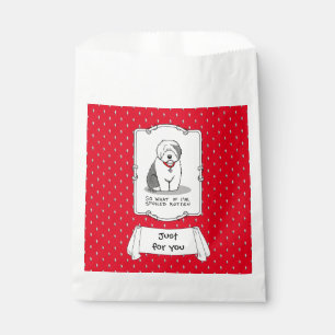 Spoiled Rotten Old English Sheepdog (Grey 1) Funny Favour Bag