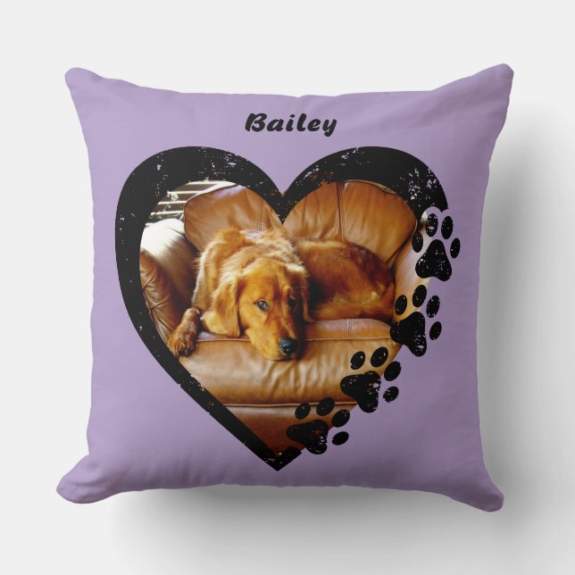 Spoiled Rotten Pet Photo Throw Pillow (Front)