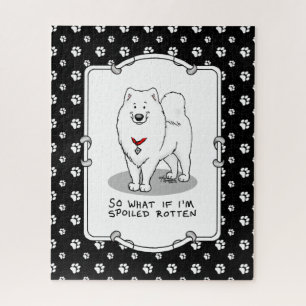 Spoiled Rotten Samoyed Dog Cute Attitude Funny Jigsaw Puzzle