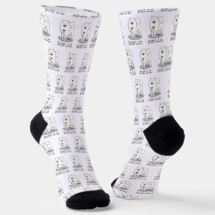 Spoiled Rotten Samoyed Dog Cute Attitude Funny Socks