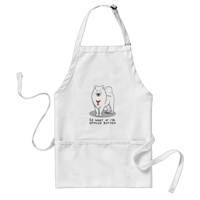Spoiled Rotten Samoyed Dog Cute Attitude Funny Standard Apron (Front)
