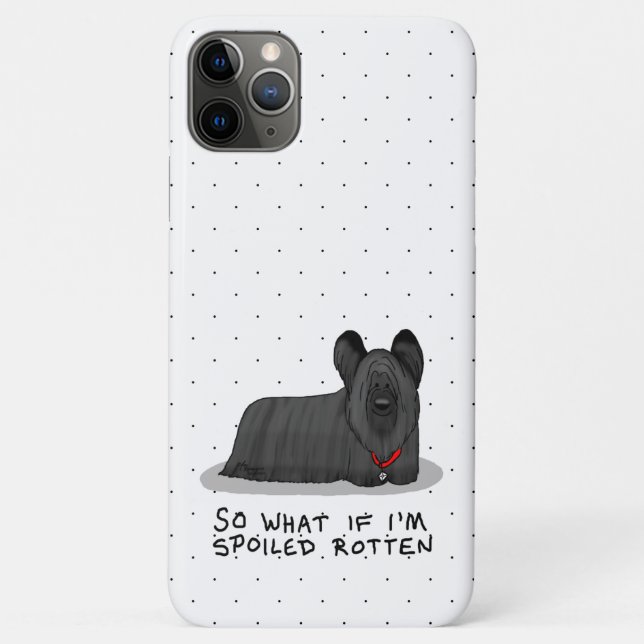Spoiled Rotten Skye Terrier Dog (black) Cute Funny Case-Mate iPhone Case (Back)