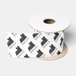 Spoiled Rotten Skye Terrier Dog (black) Cute Funny Satin Ribbon