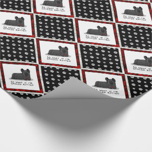 Spoiled Rotten Skye Terrier Dog (black) Cute Funny Wrapping Paper