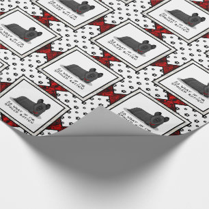 Spoiled Rotten Skye Terrier Dog (black) Cute Funny Wrapping Paper