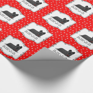 Spoiled Rotten Skye Terrier Dog (black) Cute Funny Wrapping Paper