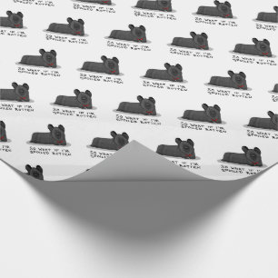 Spoiled Rotten Skye Terrier Dog (black) Cute Funny Wrapping Paper
