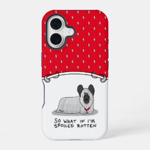 Spoiled Rotten Skye Terrier Dog (silver) Cute Fun iPhone 16 Case