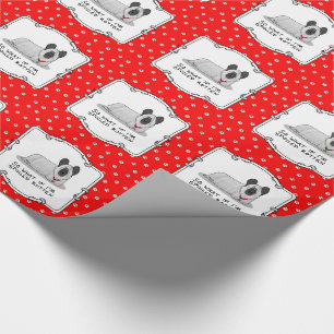 Spoiled Rotten Skye Terrier Dog (silver) Cute Fun Wrapping Paper