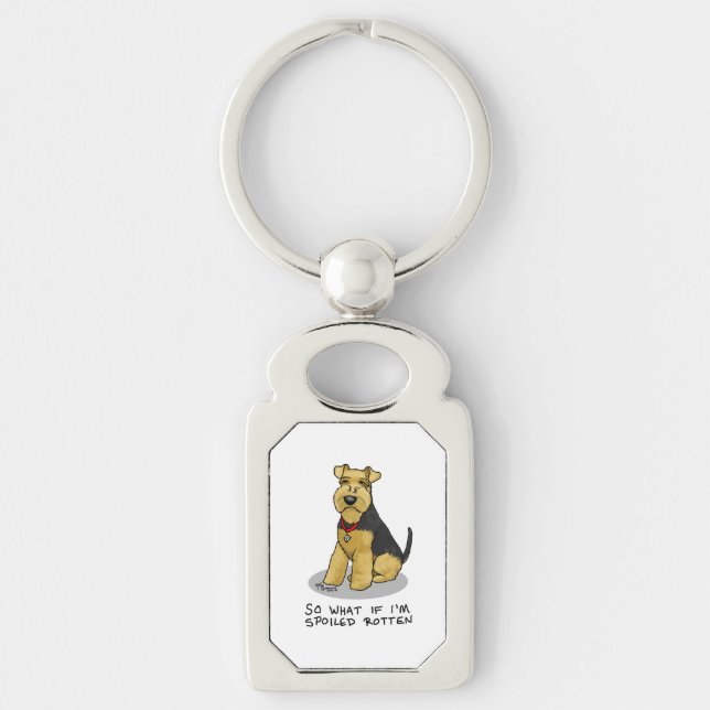 Spoiled Rotten Welsh Terrier Dog - Cute Key Ring (Front)