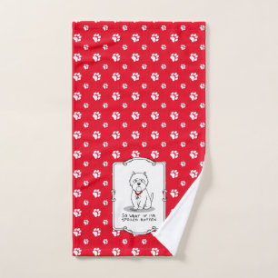 Spoiled Rotten Westie West Highland White Terrier Bath Towel Set