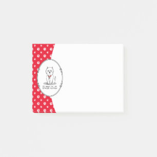 Spoiled Rotten Westie West Highland White Terrier Post-it Notes