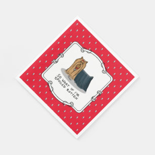 Spoiled Rotten Yorkshire Terrier (Yorkie) Dog Cute Napkin