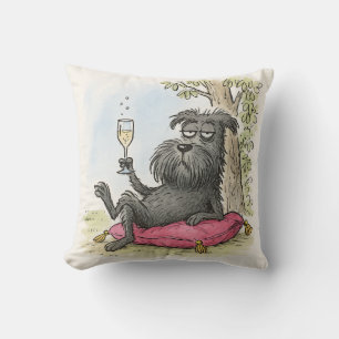 Spoiled Special Black Schnauzer Throw Pillow