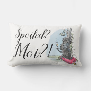 Spoiled Special Schnauzer Throw Pillow