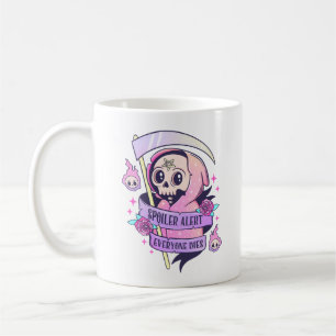 Spoiler Alert Everyone Dies Cute Pink Halloween Sk Coffee Mug