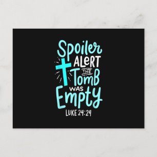 Spoiler Alert Tomb Was Empty Easter Religious Chri Postcard