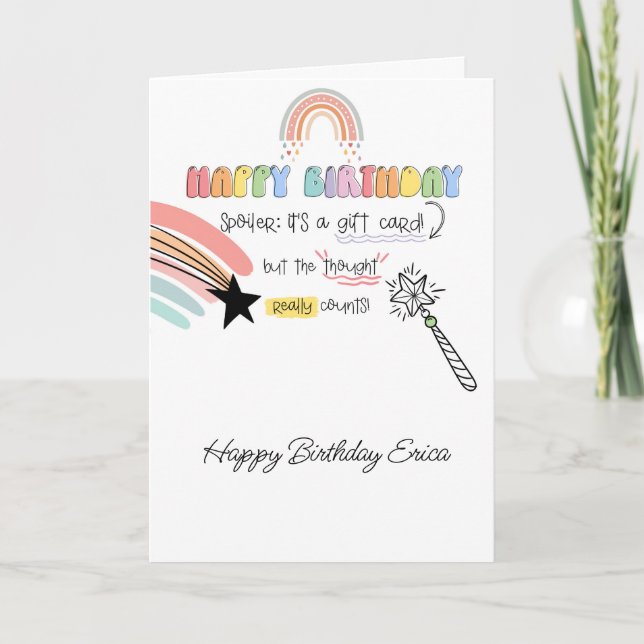 Spoiler Funny gift card Birthday Gift Card (Front)
