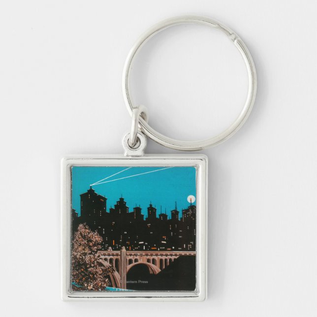 Spokane Advertising Poster #1Spokane, WA Key Ring (Front)