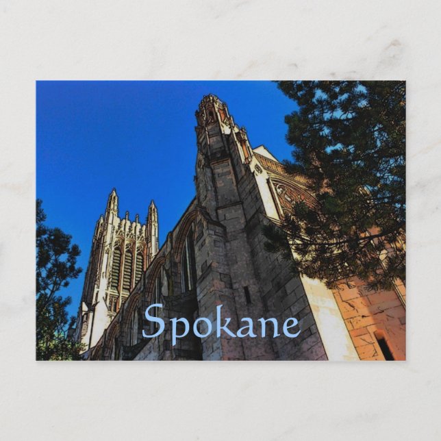 Spokane (Cathedral) Postcard (Front)