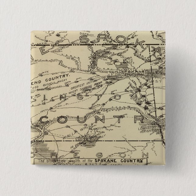 Spokane Country 15 Cm Square Badge (Front)