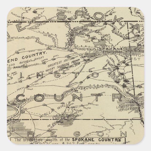 Spokane Country Square Sticker (Front)