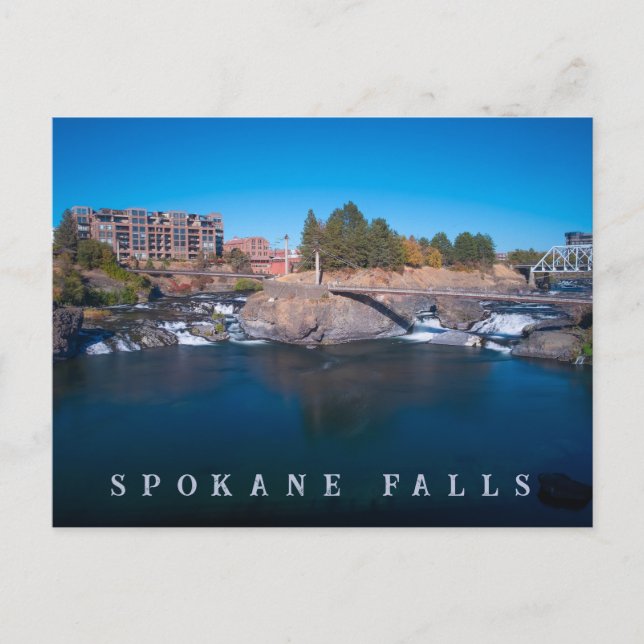 Spokane Falls Spokane Washington Postcard (Front)