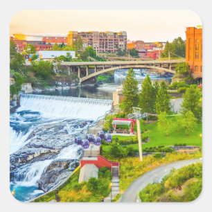 Spokane Falls Washington Sticker