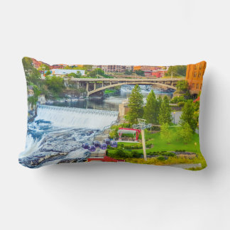 Spokane Falls Washington Throw Pillow