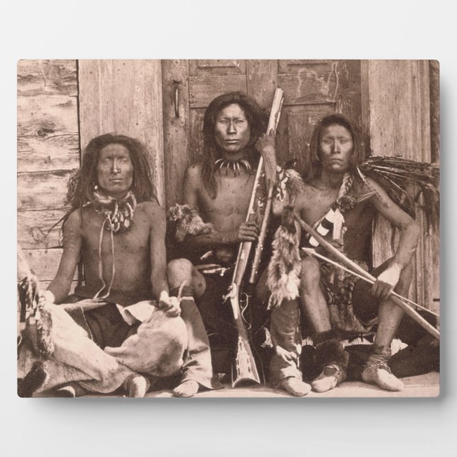 Spokane Indians, 1861 (b/w photo) Plaque (Front)