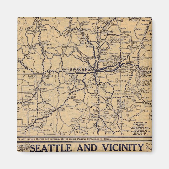 Spokane, Seattle Magnet (Front)