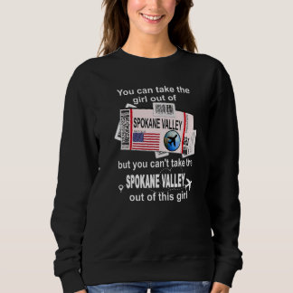 Spokane Valley Boarding Pass Spokane Valley Girl Sweatshirt