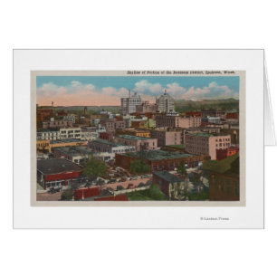 Spokane, WA - Skyline View of Downtown